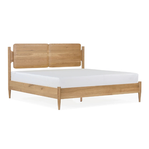 Durable King Size Bed Solid Teak Wooden Bed <b>Frame</b> Luxury Hotel Bedroom Furniture Modern Style - Product Image 1