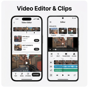 แอปบันทึกเกม RoyalCraft – บันทึกการเล่นเกม, บันทึกหน้าจอ, สตรีมสด และตัดต่อวิดีโอ IOS/Android/Linux/Mac - Product Image 3