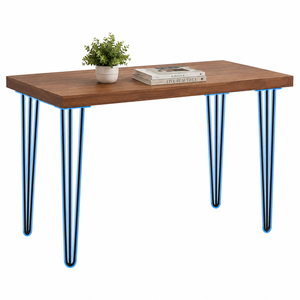 Metal Hairpin <b>Table</b> Legs 3 Robs 4 Pcs 880lbs Capacity Iron Furniture Legs with Easy Installation DIY Desk Dining <b>Table</b> EDPTBL012 - Product Image 1