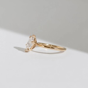 Anillo de Compromiso con Diamante Cultivado en Laboratorio, Corte Marquise, 3 CT, Certificado IGI, Anillo Solitario Marquise, Oro - Product Image 4