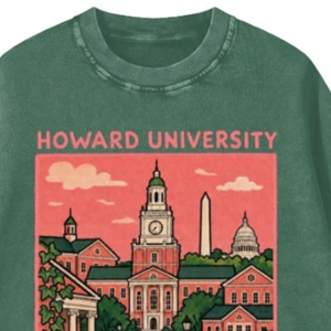   เสื้อสเวตเชิ้ตคอกลมสีเขียวสำหรับผู้หญิง ลายกราฟิก แขนยาว สไตล์ Sorority  ลำลอง แฟชั่นสตรีทแวร์ - Product Image 5