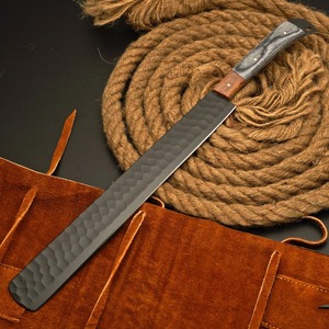 Ensemble de couteau et fourchette à brisket en acier inoxydable forgé de qualité supérieure, avec étui en cuir, accessoires de barbecue, cadeau pour les maîtres du barbecue, kit de découpe, pour chef grill - Product Image 6