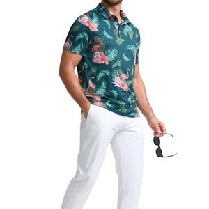 Polos de golf à sublimation de conception OEM de haute qualité 100% polyester à séchage rapide à manches courtes à quantité minimale de commande bas nouvelle impression - Product Image 3