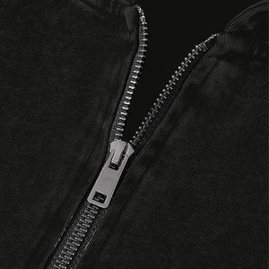 Sudadera con Capucha Negra para Hombre, Cierre de Cremallera, Corte Regular, 100% Algodón Tejido, Estilo Casual para Otoño, Talla M - Product Image 3