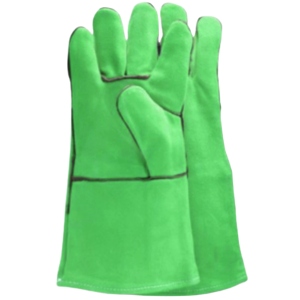 <b>Long</b> Sleeve Cowhide Split Leather Welding <b>Gloves</b> Industrial Safety <b>Gloves</b> Cotton Fleece Lined Breathable Anti-Slip Safety Cuff - Product Image 2