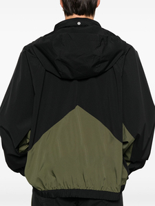Custom Waterproof Shell Fabric Windbreaker Jacket <b>Colour</b>-<b>block</b> Panelled Polyester Track Jacket - Product Image 5