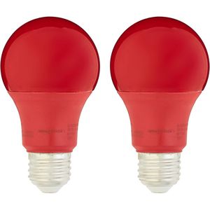60 Watt Equivalent A19 <b>Red</b> LED Light <b>Bulbs</b> 9W Energy Efficient E26 Standard Base Non-Dimmable with 10,000 Hours Life for Parties - Product Image 1