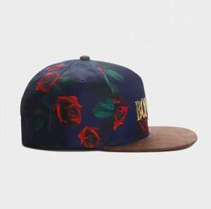 <b>Puff</b> Printed Floral Pattern Hip Hop Style Unisex Adjustable Fit Polyester Breathable Snapback Cap for Spring Summer Casual Wear - Product Image 2