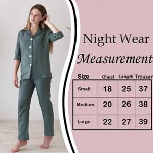 Ensemble de pyjama pour femmes à manches longues, couleur rose clair, imprimé uni, longueur intégrale, doux, écologique, lavable en machine, vêtements de nuit classiques - Product Image 5