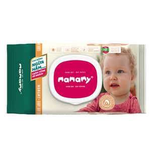 ผ้าเช็ดทำความสะอาดผิวอ่อนโยน 100 ชิ้น MAMAMY CLASSIC ขนาด 200 มม. x 150 มม. ผลิตแบบ OEM/ODM วัสดุไม่ถักทอ ปลอดภัย ป้องกันผื่นแดง - Product Image 1