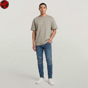 <b>Men's</b> Motorcycle Skinny <b>Jeans</b> Distressed Denim Slim Fit <b>Biker</b> Trousers Zip Knee Casual Wear Washed <b>Mens</b> Denim <b>Jean</b> - Product Image 4