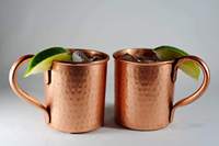 Tasses à Moscow Mule en cuivre écologiques, fabriquées à la main par BoldBlossom, forme cylindrique, design classique, anti-fuite, réutilisables, pour les voyages