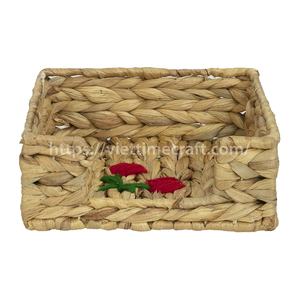 Nouvelle Arrivée Boîte à Mouchoirs Rectangulaire en Rotin Tressé Broderie Cerise Écologique Taille Personnalisée Ustensiles de Cuisine pour Table 1-3L - Product Image 1