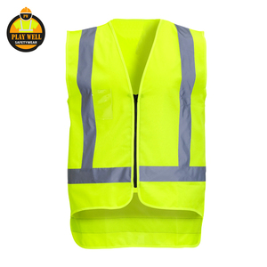 Chaleco Reflectante de Alta Visibilidad Personalizado al por Mayor para Construcción, Tejido de Poliéster, Chaleco de Seguridad con Logotipo - Product Image 3