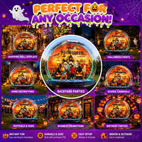 Grande boule de neige gonflable de taille humaine pour Noël/Halloween, sphère transparente géante gonflable pour photomaton, décoration