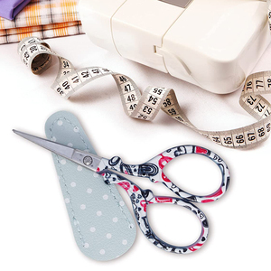 Ciseaux de broderie en acier inoxydable à lame droite, pointe aiguisée, multi-usages, petits ciseaux fantaisie pour nail art avec étui – Vente en gros - Product Image 4