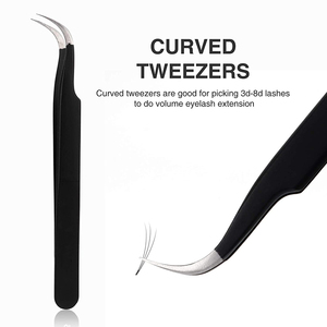 Juego de Pinzas para Pestañas de Última Tendencia, Color Negro, Punta Puntiaguda, Pinzas para Eliminar Pelo de las Pestañas, Juego de 3 Pinzas para Pestañas - Product Image 3