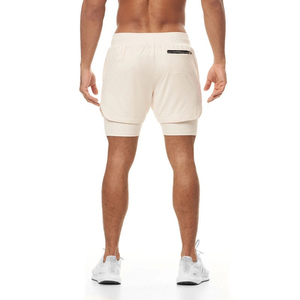 Pantalones Cortos Deportivos de Algodón 100% Transpirables 2 en 1 con Cordón Ajustable de Cintura Media para Hombre, Novedad de Verano 2026 - Product Image 3