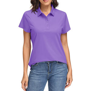 Polo respirant pour femme, coupe classique, logo personnalisé imprimé, polo de golf à manches courtes, coupe ajustée, pour usage extérieur. - Product Image 5