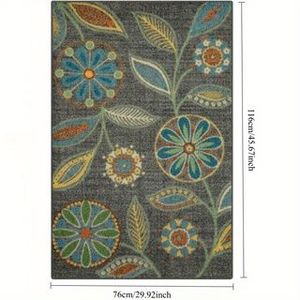 Maples Rugs Reggie Floral <b>Runner</b> Rug Non-Slip Machine-Washable <b>Carpet</b> for Hallway Entry Bedroom Bathroom or Office - Product Image 5