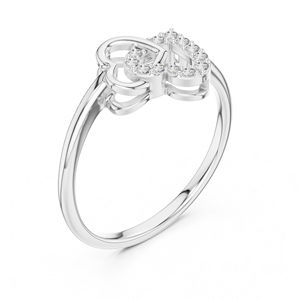 Anillo de Diamantes Cultivados en Laboratorio, Redondos, en Oro Blanco de 14K para Mujer |   Ropa de Oficina |   Diamante Cultivado Nuevo - Product Image 6