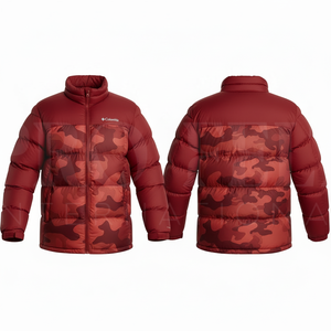 100% Polyester <b>Padded</b> Puffer Customized Camouflage Casual Jacket Zipper Closure Regular Fitted Winter Uniform Protective Jacket - Product Image 2