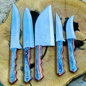 Juego de Cuchillos de Chef Hechos a Mano de Acero Inoxidable con Mango de Madera Pakka, Cinco Piezas, Ambidiestros, Personalizables, de Alta Calidad, A&M Enterprises - Product Image 3