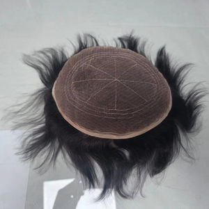 ท็อปเป้ผมแท้แบบเต็มศีรษะสำหรับผู้ชาย ผมอินเดียเรมี่ แบบลอน ความหนาแน่น 100% ความยาวสั้น TAZ HAIR BANGLADESH - Product Image 1