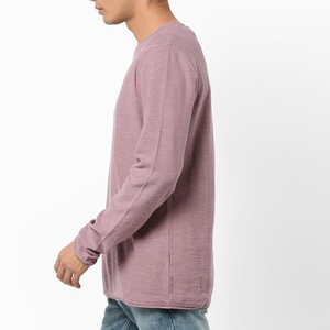 T-shirt à manches longues pour homme de qualité supérieure Coupe classique Col rond Uni Écologique Toutes saisons Respirant Séchage rapide 100% coton - Product Image 4