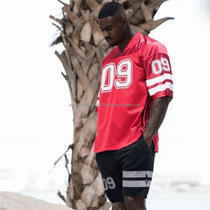 Camiseta Deportiva Personalizada con Cuello en V, Impresión Digital, Secado Rápido, Estilo Holgado, Malla, para Fútbol, Baloncesto, para Hombre - Product Image 4