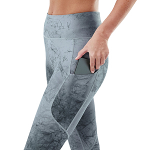 Newest Breathable Leggings Custom Sublimation Cotton Leggings Women High Elastic Yoga Pants <b>Tights</b> Quick Dry Leggings Bra Set - Product Image 4