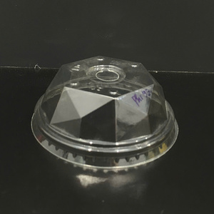 Venta al por mayor OEM personalizado sin BPA, tapas de plástico PET transparentes desechables de 90/93/95/98mm, tipo domo y planas, de fábrica, de gran venta. - Product Image 2