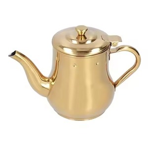 Modern Metal <b>Tea</b> Coffee Kettle <b>Pot</b> for Hot Water Serving Home Kitchen Use with Balanced Handle and Smooth Flow Spout - Product Image 3