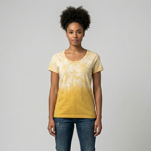 T-shirt tie-dye délavé pour homme 100% coton, style décontracté, effet délavé à l'acide - Product Image 2
