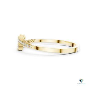 1.96 CT Yellow <b>Gold</b> Round Lab Grown Diamond Bypass Bracelet in 18K <b>Solid</b> <b>Gold</b> - Product Image 4