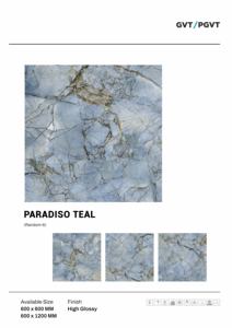 Azulejos de porcelana elegantes de alto brillo, tamaño 600x600, formato grande para pisos y paredes, para interiores de casas y oficinas de primera calidad. - Product Image 4