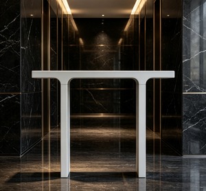 Table console en marbre Sunshine, base en tréteau, style minimaliste moderne, meubles de salon, décoration d'entrée - Product Image 1