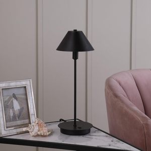 Matte Powder Coated Black Desk <b>Lamp</b> with Metal Cone Shade White Lining UL Listed G9 LED Table Light for Home Office Bedroom - Product Image 4