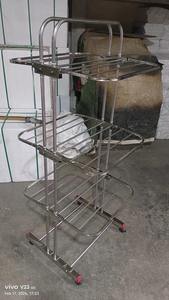 Séchoir à linge vertical multi-niveaux pliable pour petits espaces, appartement, balcon, organisation domestique - Product Image 4