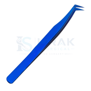 Pinzas Antiestáticas para Pestañas Blue Precision, Punta Suave de Acero Inoxidable para Aplicación de Extensiones de Pestañas - Product Image 4