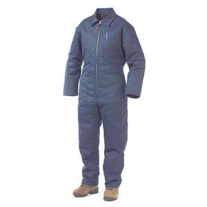 Combinaison de travail en coton pour homme avec bordure orange et design multi-poches, haute visibilité, multi-poches pour usage industriel - Product Image 2