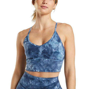 Soutien-gorge de sport respirant et écologique de haute qualité pour femme, design sans couture, bretelles réglables, maintien moyen, en stock - Product Image 4