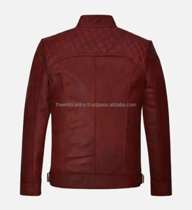 Veste en cuir véritable respirante et confortable pour hommes, veste tendance en cuir pour hommes, design OEM, hiver, vente en gros, top tendance - Product Image 5