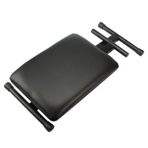Sgabello Pieghevole Regolabile Nero per Pianoforte con Telaio in Ferro - Accessorio per Strumenti Musicali - Product Image 2