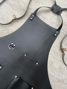 Tablier de pâtissier en cuir à couverture intégrale pour chefs professionnels, résistant à la chaleur et à la farine, vêtement de travail LPN-0265 - Product Image 2