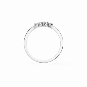 Anillo de Diamantes Cultivados en Laboratorio Luminary Circles, Corte Brillante, 6 Piezas, Oro Blanco de 18K, Lujoso, para Mujer, Certificado IGI, para Venta al Por Mayor y Exportación - Product Image 2