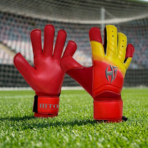 Gants de gardien de but de football professionnels de haute qualité, respirants, paume plate de 4 mm et sangle en latex - Product Image 3