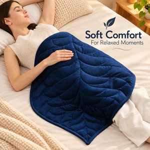 Navy <b>Blue</b> Weighted Lap <b>Blanket</b> for Adults | 5 lb Heavy Comfort <b>Throw</b> | 23x29 Inch Machine Washable <b>Blanket</b> | Glass Bead Filled - Product Image 4