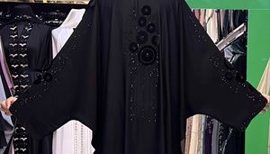 Best Selling Kaftan Abaya Handmade Turkish Floor Length Long Sleeve V Neck Polyester Regular Fit Casual Evening Party Flared - Product Image 4