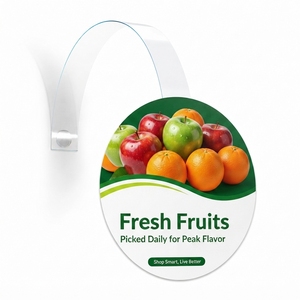 Présentoir publicitaire en PVC pour supermarché, support de signalisation de point de vente, sans BPA, qualité alimentaire - Product Image 2